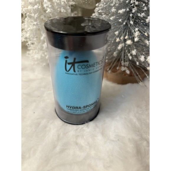 IT COSMETICS Hydra Airbrush Makeup Sponge complexion perfection NIP Aqua Blue - Picture 4 of 4